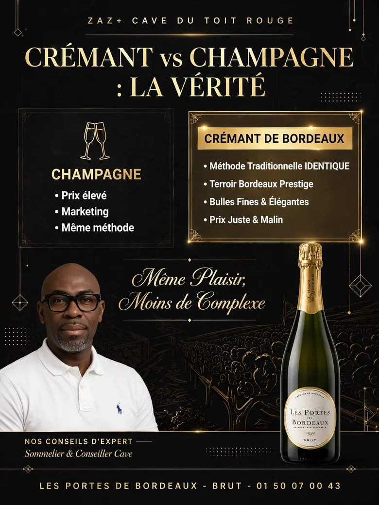 Affiche ZAZ+ : Crémant contre Champagne, même méthode traditionnelle
